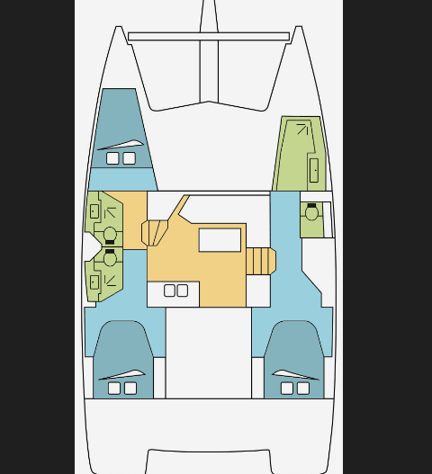 Pronájem Katamarán Fountaine Pajot s licencí