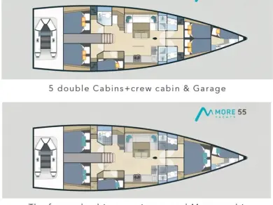 Pronájem jachty v Donji Seget -More Boats More 55 na Samboatu
