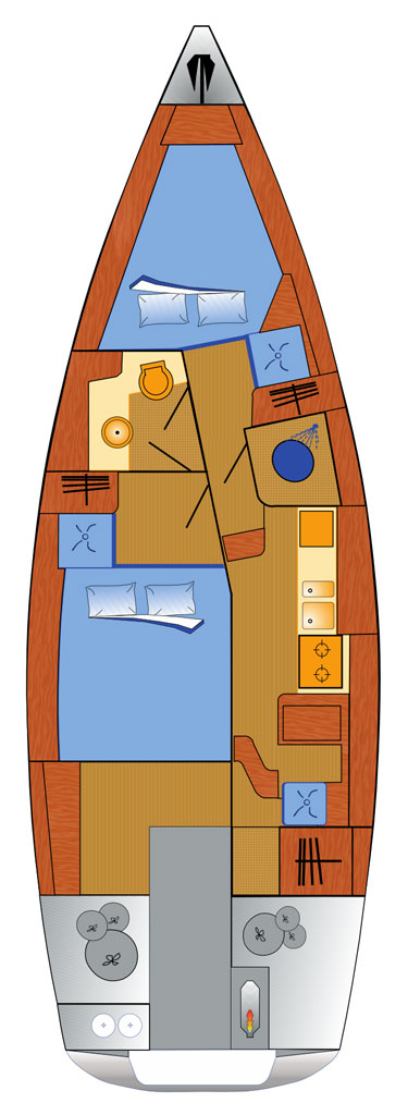 Pronajmout si Sirius boatyard Sirius 35 DS v Barth
