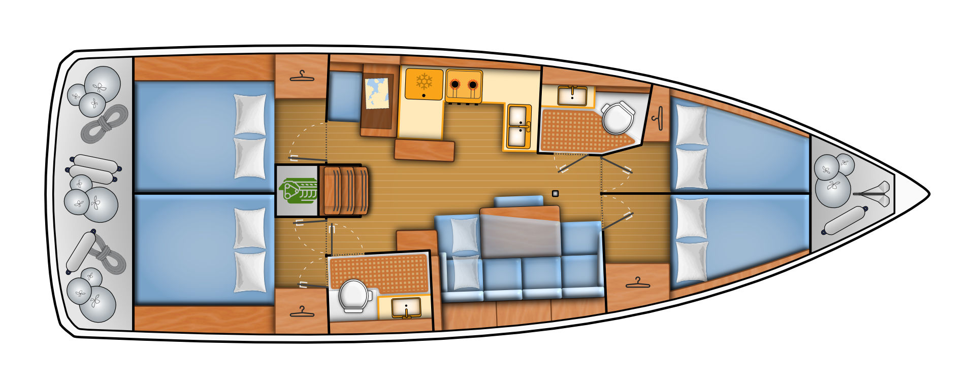 Pronájem lodi Jeanneau Sun Odyssey 440 v Biograd Na Moru na Samboatu