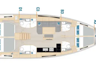 Pronájem Plachetnice v Kaštela -Hanse Hanse 460