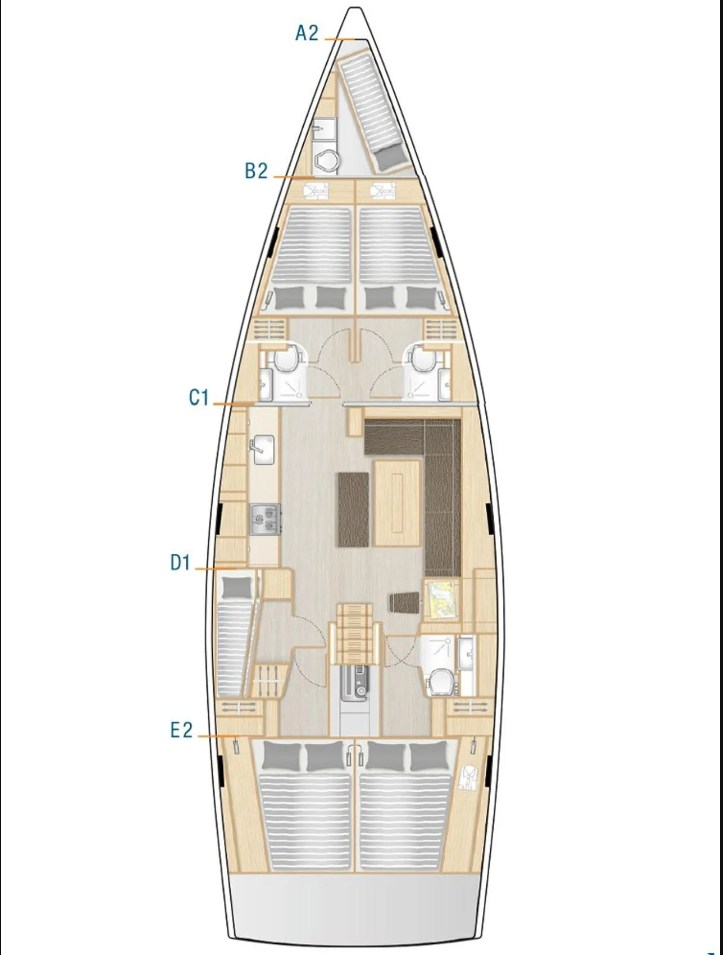 Pronájem jachty v Lefkáda -Hanse Hanse 508 na Samboatu