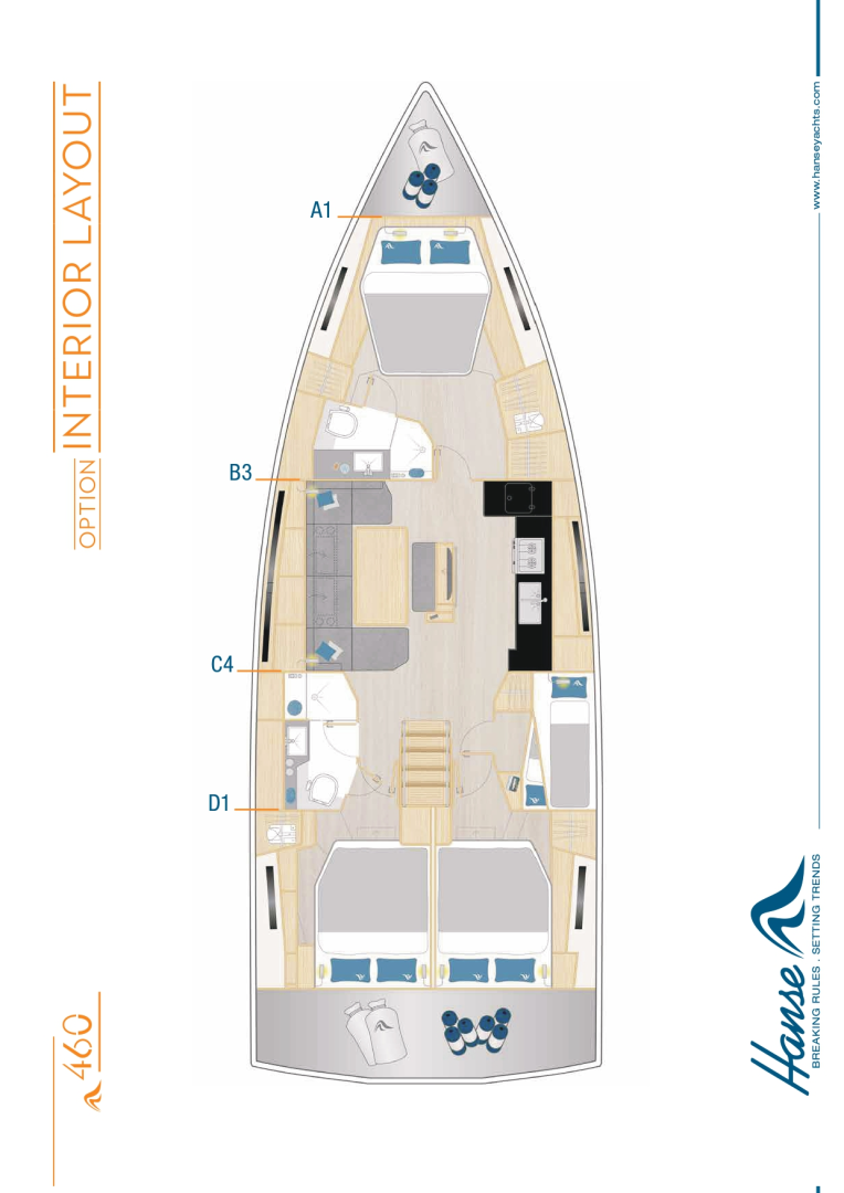 Pronájem Plachetnice v Marseille -Hanse Hanse 460